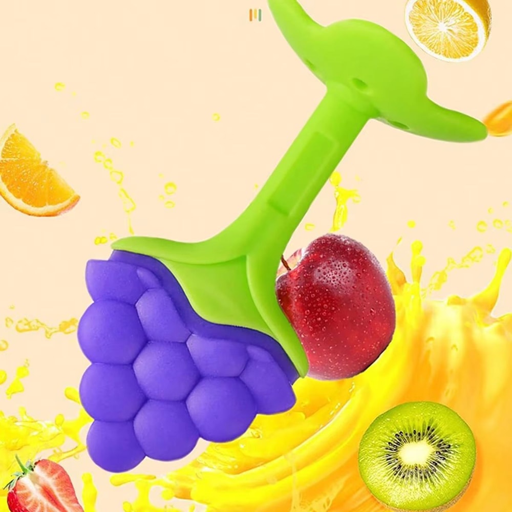 Soft Silicone Strawberry GrapeShape Baby Teether Ring 4
