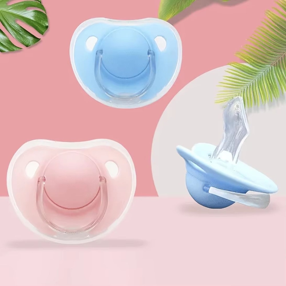 2Pack Baby Pacifier Soothers With Protective Covers For Day Night 0