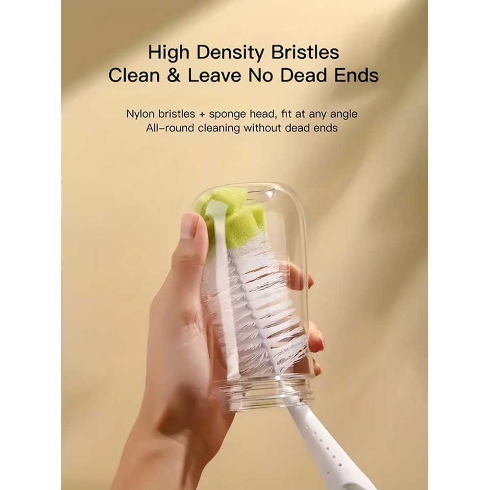 2in1 Milk Bottle Cleaning Brush With Nipple Brush Suction Cup 2