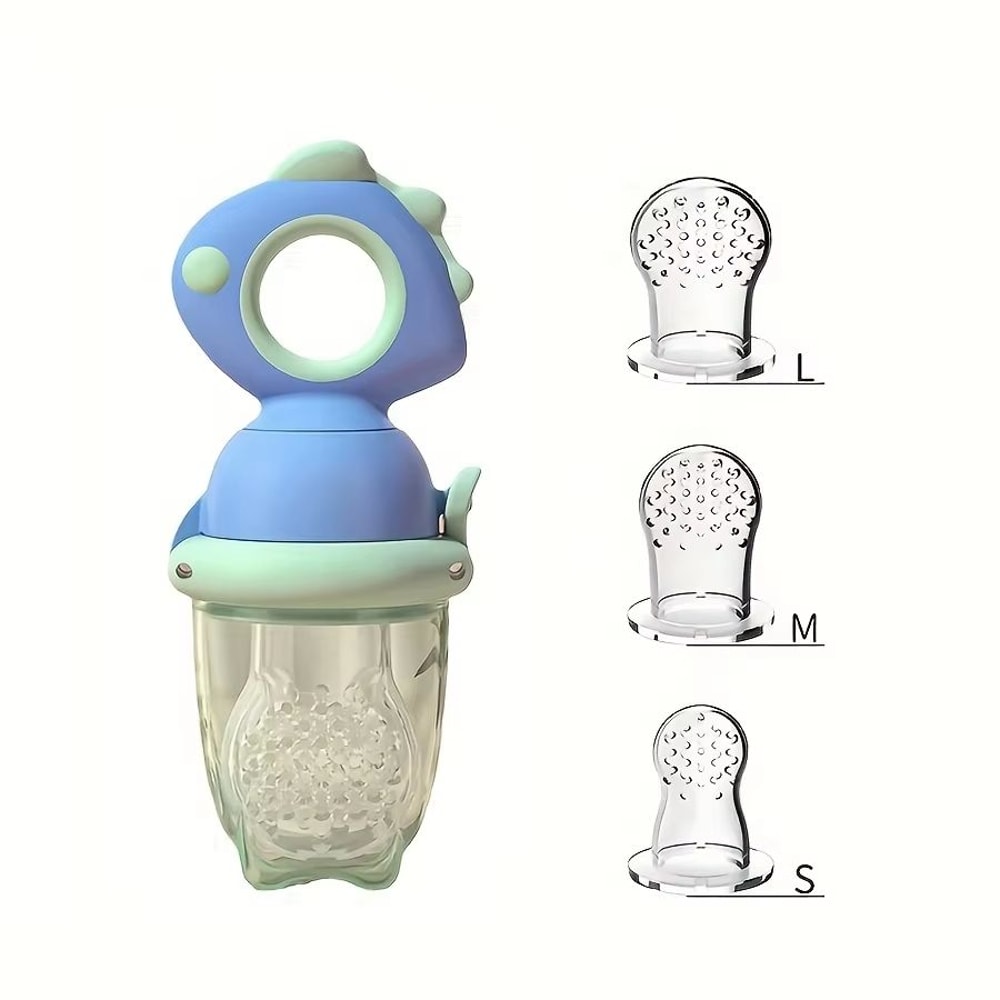 Dinosaur Rotate PushType Silicone Baby Fruit Feeder Fresh Food Teething Tool 10