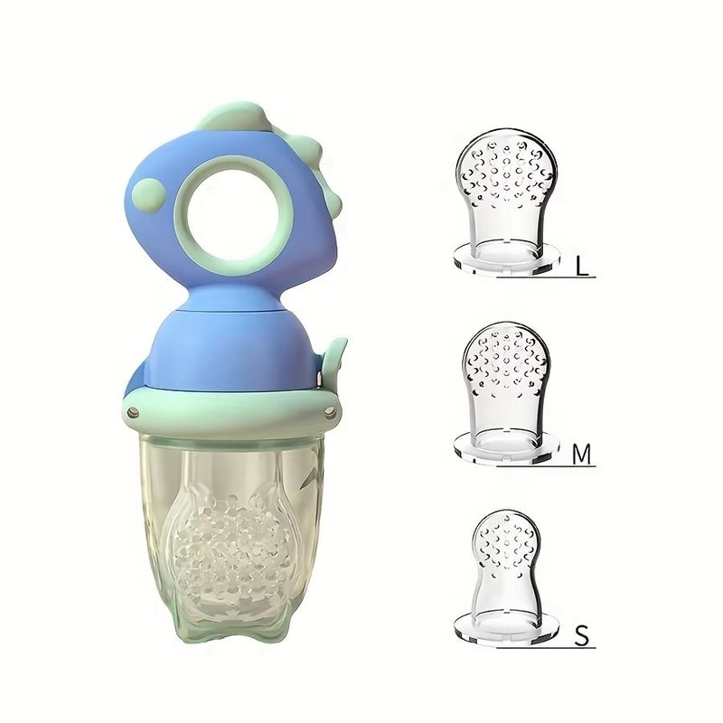 Dinosaur Rotate PushType Silicone Baby Fruit Feeder Fresh Food Teething Tool 10