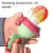 Dinosaur Rotate PushType Silicone Baby Fruit Feeder Fresh Food Teething Tool 4