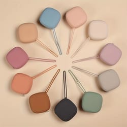 large capacity silicone baby pacifier holder case with strap - portable soother & nipple storage pouch