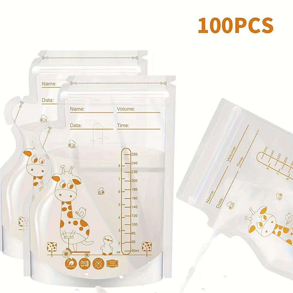 Breast Milk Storage Bags With DoubleSeal Easy Pour Spout 3060100 Pack 8 Oz250 Ml 8