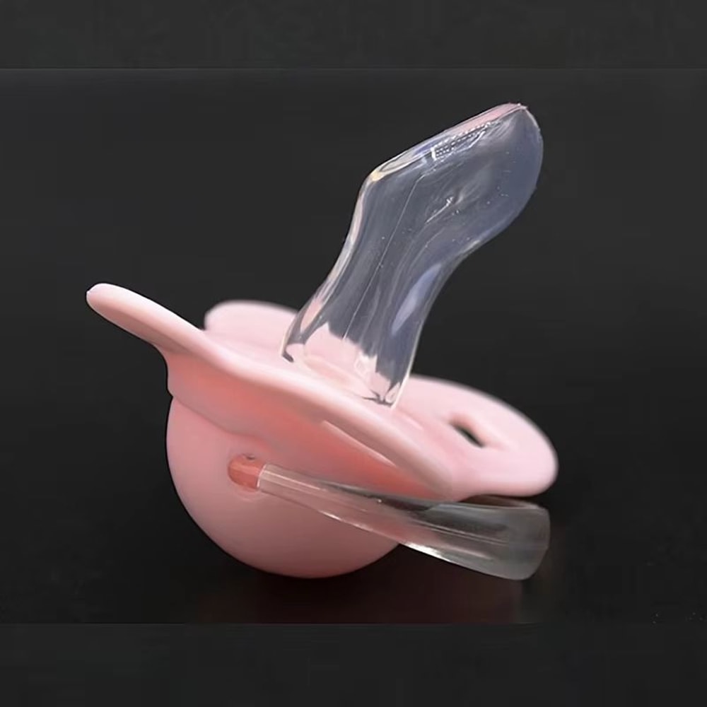 4Color Silicone Baby Pacifier With Thumb Round Nipple And Protective Cover 3