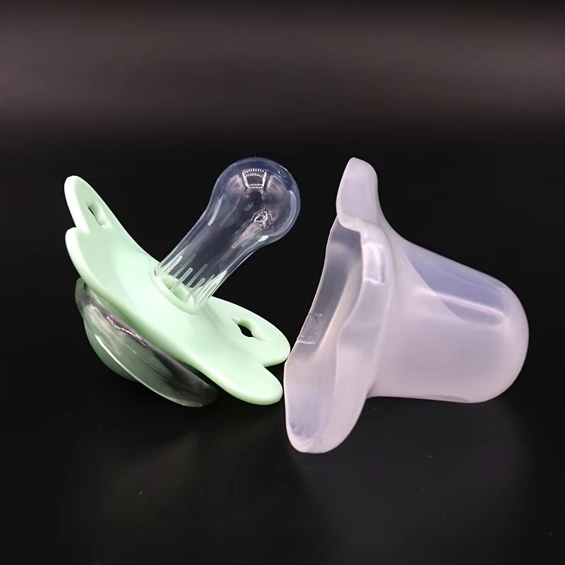 4Color Silicone Baby Pacifier With Thumb Round Nipple And Protective Cover 5