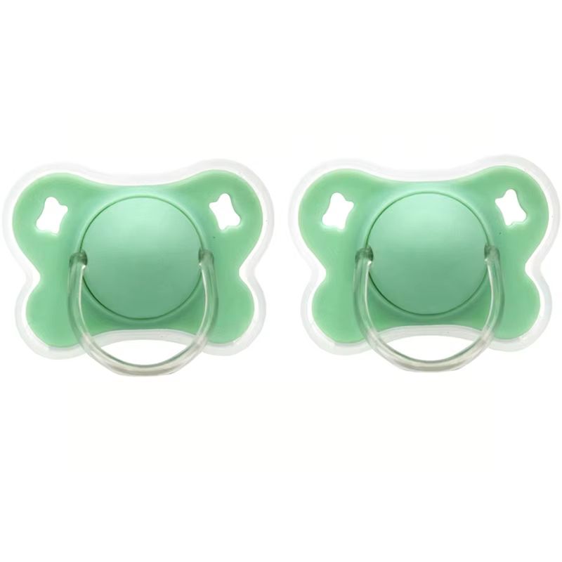 4Color Silicone Baby Pacifier With Thumb Round Nipple And Protective Cover 6