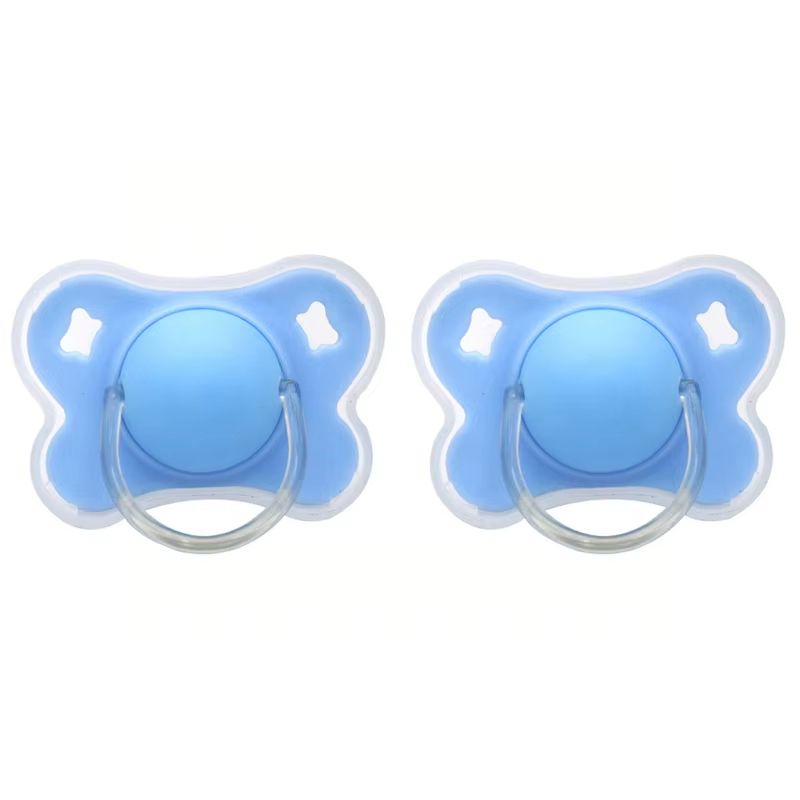 4Color Silicone Baby Pacifier With Thumb Round Nipple And Protective Cover 8