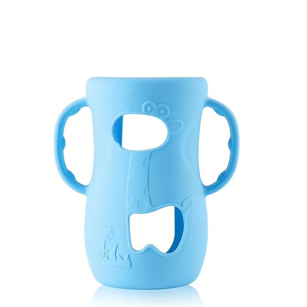 8 Oz240 Ml WideNeck Silicone Baby Bottle Sleeve With Handle Feeding Bottle Protector 10