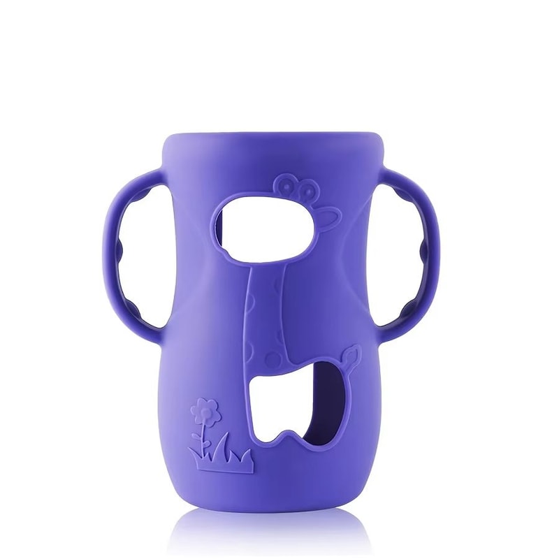 8 Oz240 Ml WideNeck Silicone Baby Bottle Sleeve With Handle Feeding Bottle Protector 12