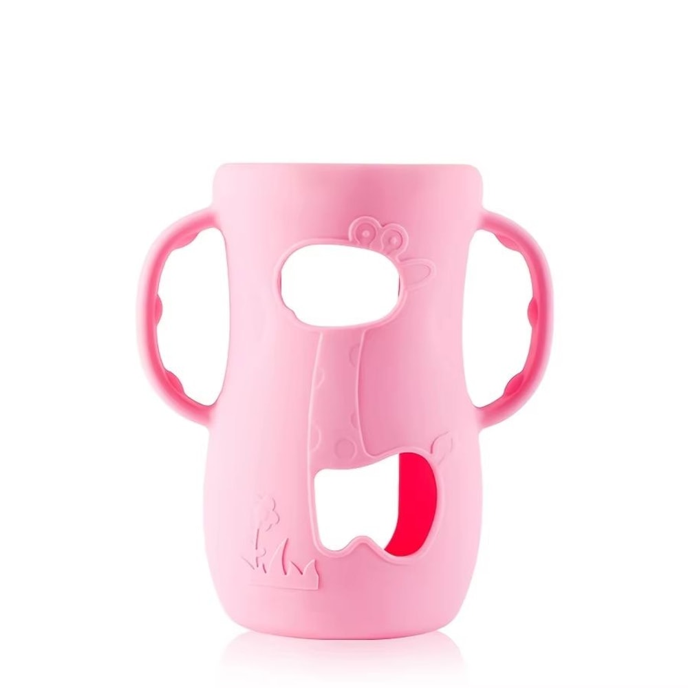 8 Oz240 Ml WideNeck Silicone Baby Bottle Sleeve With Handle Feeding Bottle Protector 6