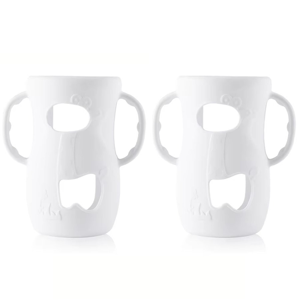 8 Oz240 Ml WideNeck Silicone Baby Bottle Sleeve With Handle Feeding Bottle Protector 15