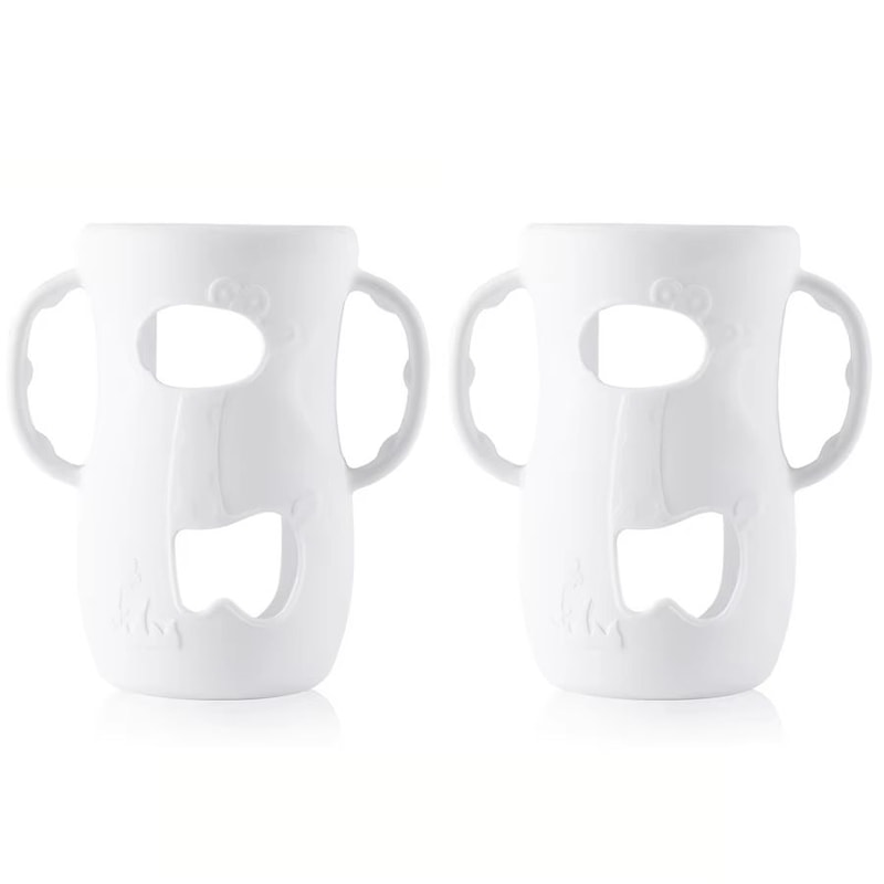 8 Oz240 Ml WideNeck Silicone Baby Bottle Sleeve With Handle Feeding Bottle Protector 15