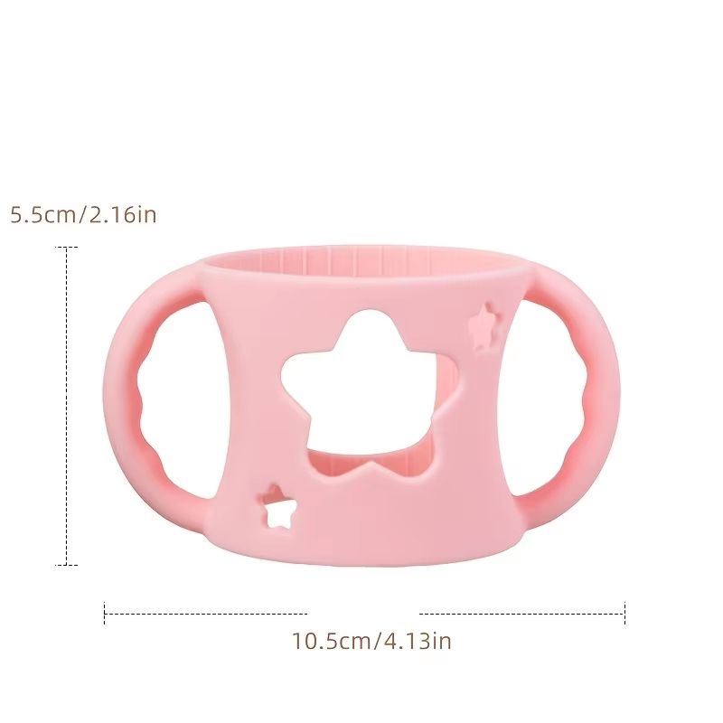 WideNeck Silicone Baby Bottle Sleeve With EasyGrip Handles For Safer Feeding 5