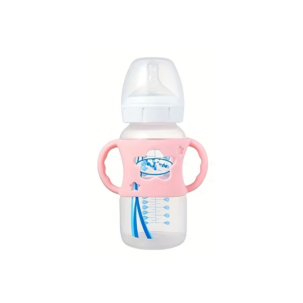 WideNeck Silicone Baby Bottle Sleeve With EasyGrip Handles For Safer Feeding 8