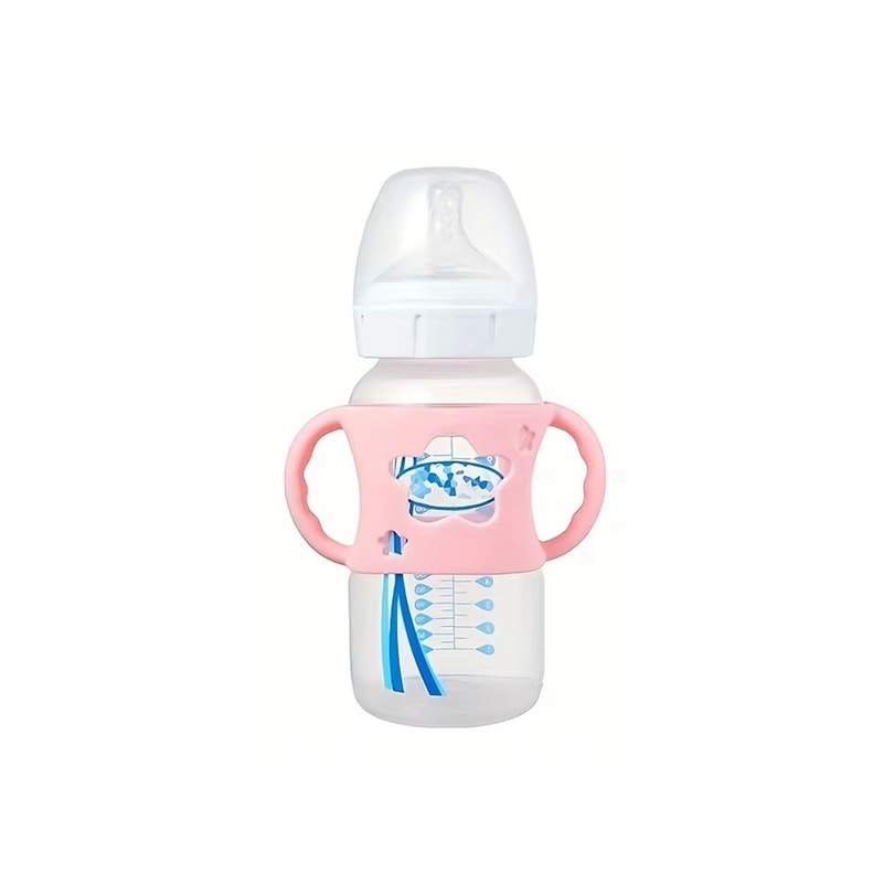 WideNeck Silicone Baby Bottle Sleeve With EasyGrip Handles For Safer Feeding 8