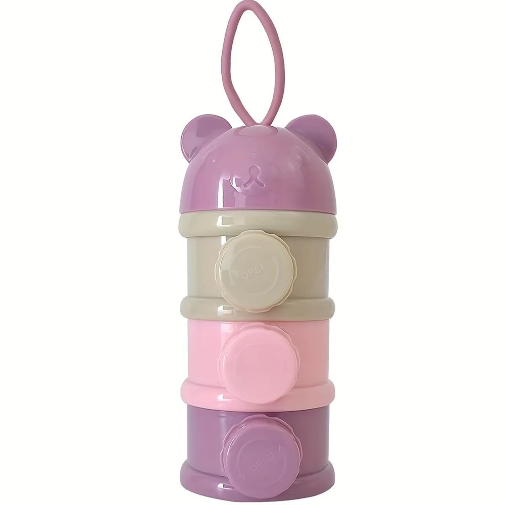 Large Capacity Baby Milk Powder Dispenser With Strap Stackable Portable Formula Storage Box 9