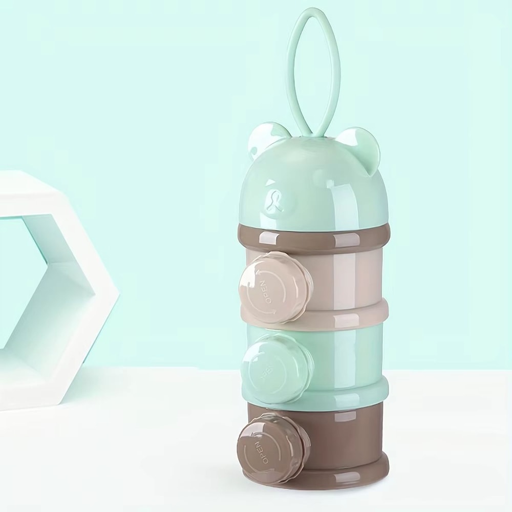 Large Capacity Baby Milk Powder Dispenser With Strap Stackable Portable Formula Storage Box 6