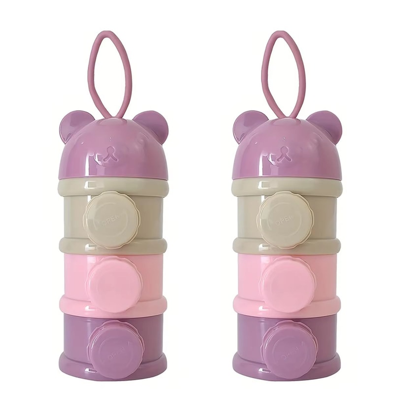 Large Capacity Baby Milk Powder Dispenser With Strap Stackable Portable Formula Storage Box 8