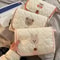 Cream Bear Portable Diaper Changing Pad Foldable Breathable Diaper Pouch With Adjustable Strap For