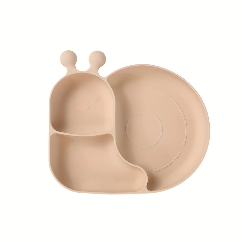 Silicone Baby Food Plates With Suction Cups 3Grid Cartoon Dinner Tableware For Toddlers 9