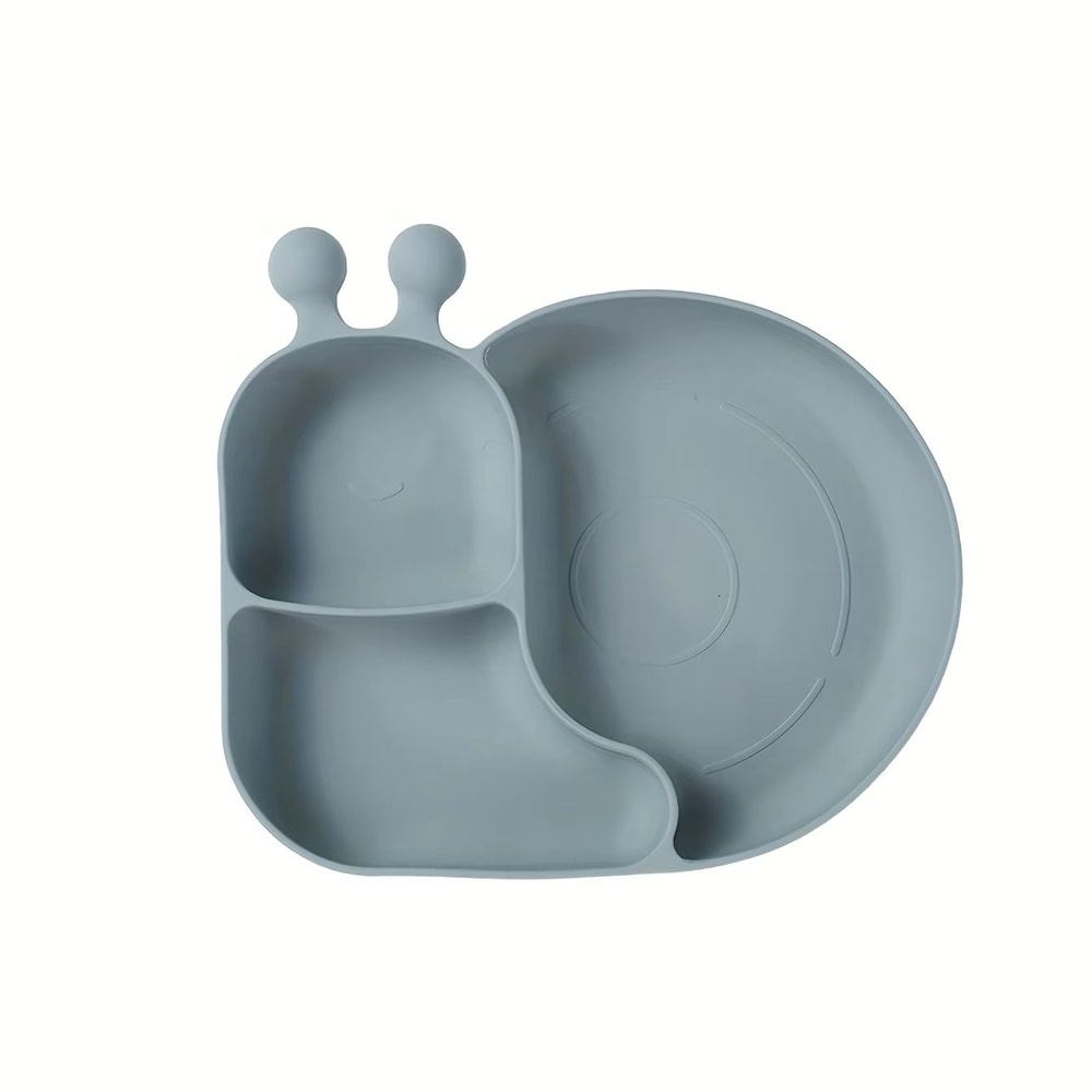 Silicone Baby Food Plates With Suction Cups 3Grid Cartoon Dinner Tableware For Toddlers 7