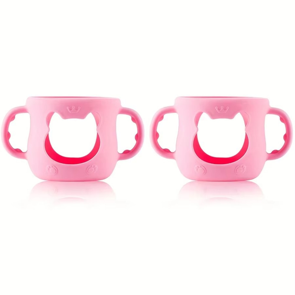 WideNeck Silicone Baby Bottle Sleeve With Handle 4oz120ml Feeding Bottle Protector 9