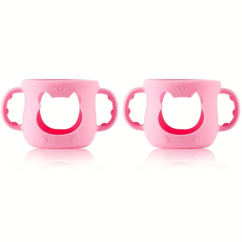 WideNeck Silicone Baby Bottle Sleeve With Handle 4oz120ml Feeding Bottle Protector 9