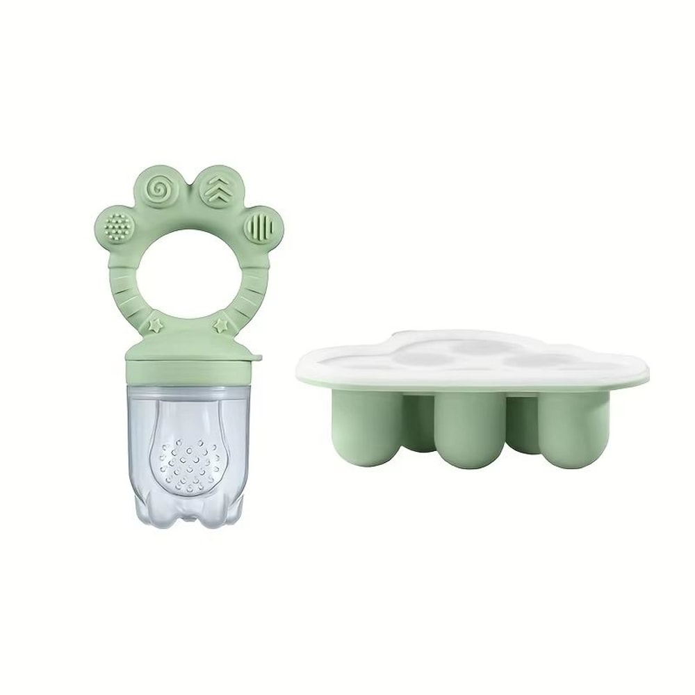 2Pack Silicone Baby Fruit Feeder With Freezer Mold And Teething Feeding Set 8