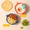 3in1 Silicone Baby Snack Bowl With Suction Cup Straw Cover Portable Handle Cup 1