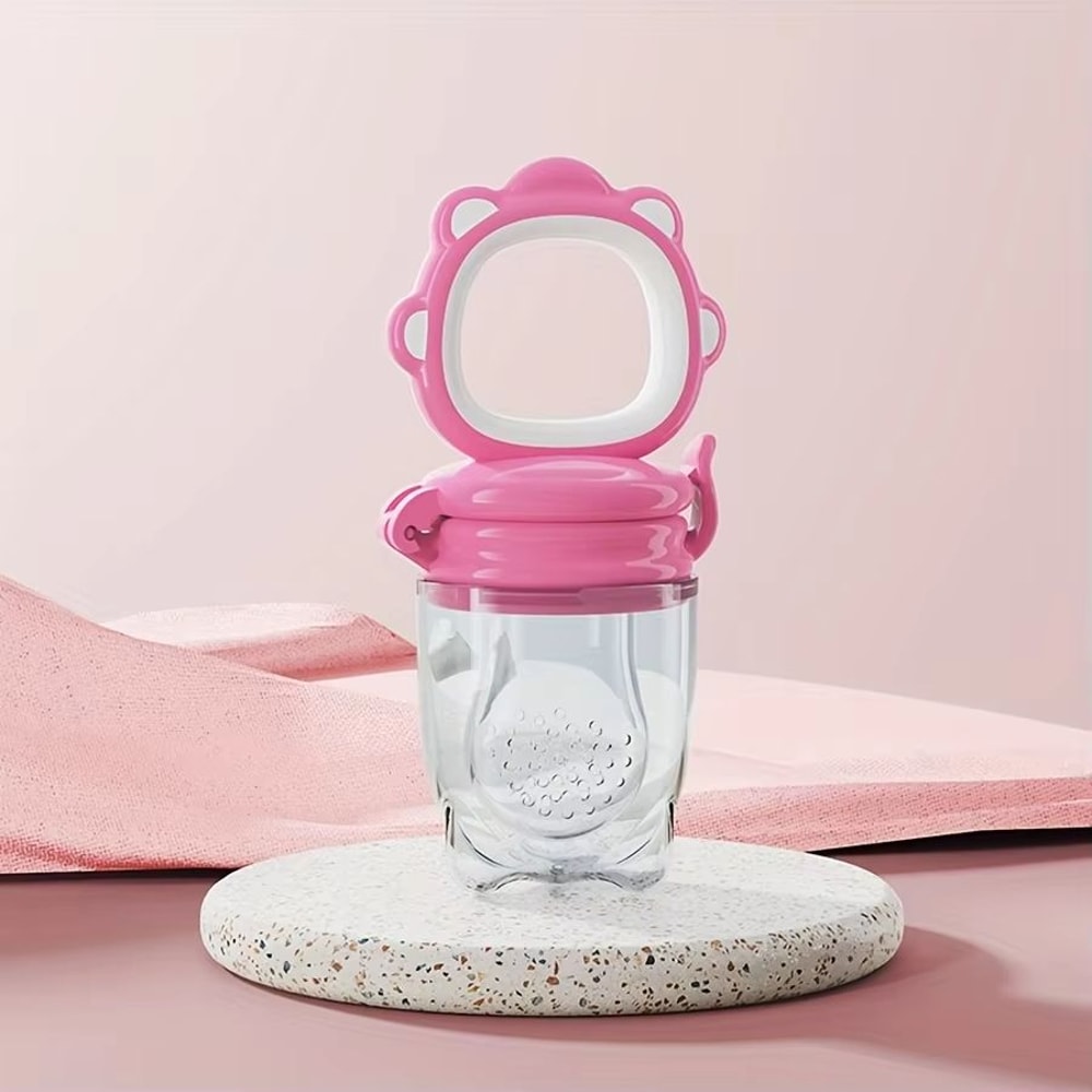 Silicone Baby Fruit Vegetable Feeder With Mesh Cartoon Lion Design Safe SelfFeeding Teething Aid 9