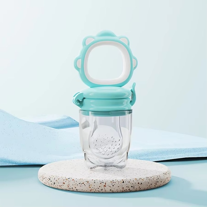 Silicone Baby Fruit Vegetable Feeder With Mesh Cartoon Lion Design Safe SelfFeeding Teething Aid 8