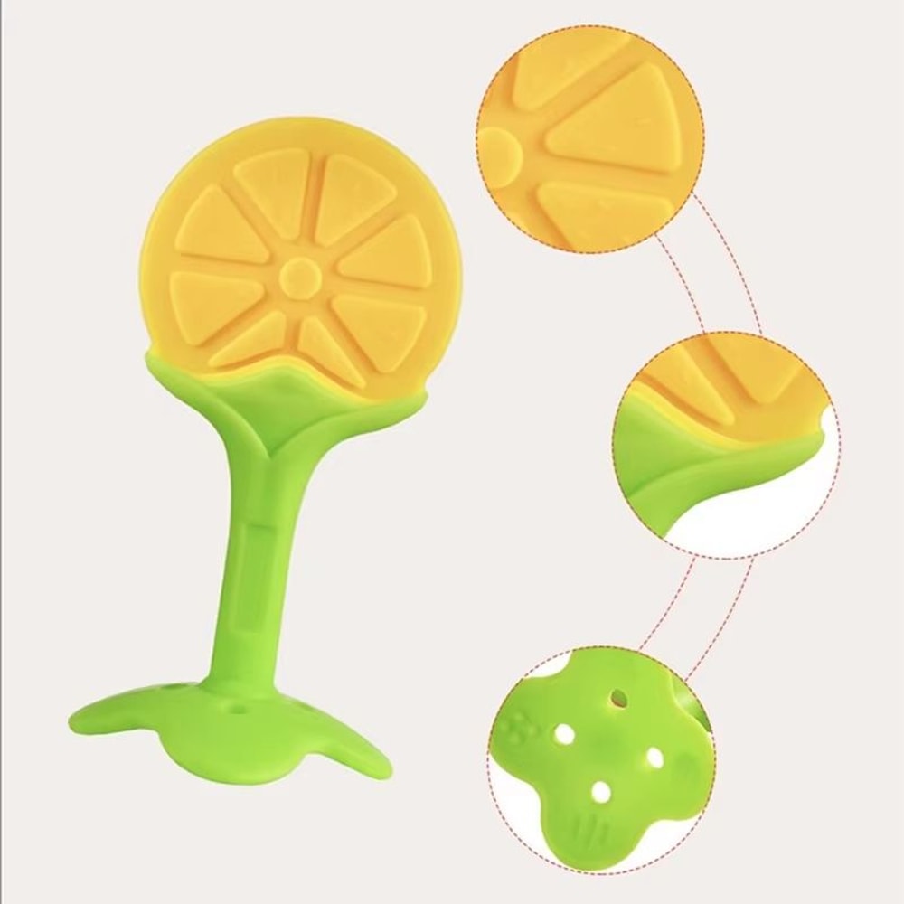 Silicone Baby Fruit Teether 5Pack StrawberryStyle Soothing Teething Toy Set 4