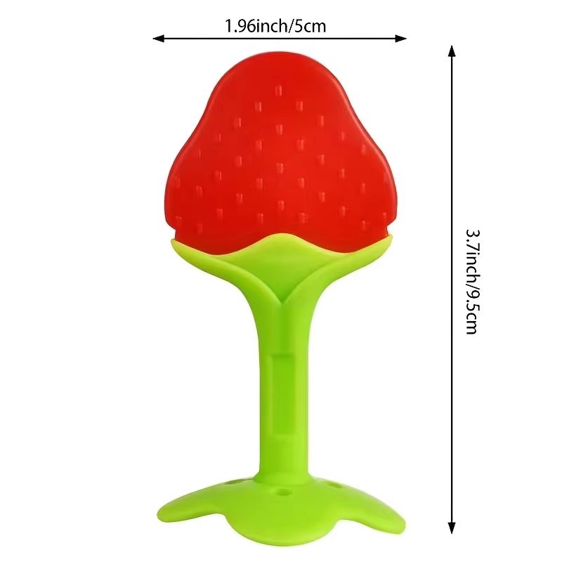 Silicone Baby Fruit Teether 5Pack StrawberryStyle Soothing Teething Toy Set 5