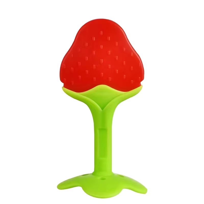 Silicone Baby Fruit Teether 5Pack StrawberryStyle Soothing Teething Toy Set 8