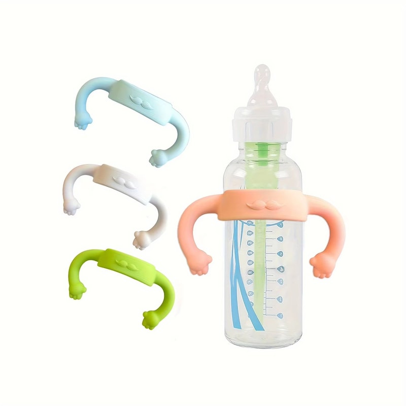 Universal Silicone Baby Bottle Handle Grip For Easy Feeding 4