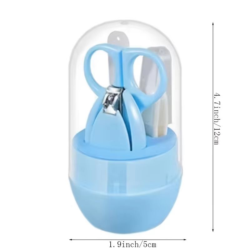 4Piece Infant Baby Nail Grooming Kit With Clippers Scissors File And Tweezers 5