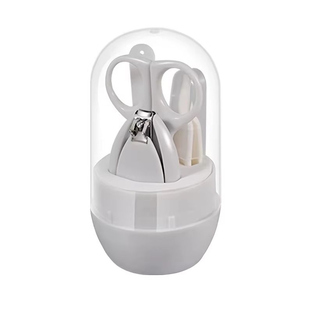 4Piece Infant Baby Nail Grooming Kit With Clippers Scissors File And Tweezers 8