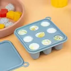 silicone baby food & teething tray with freezer mold