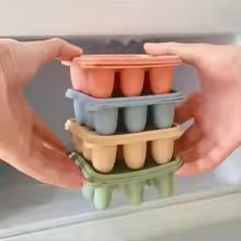 Silicone Baby Food Teething Tray With Freezer Mold 3