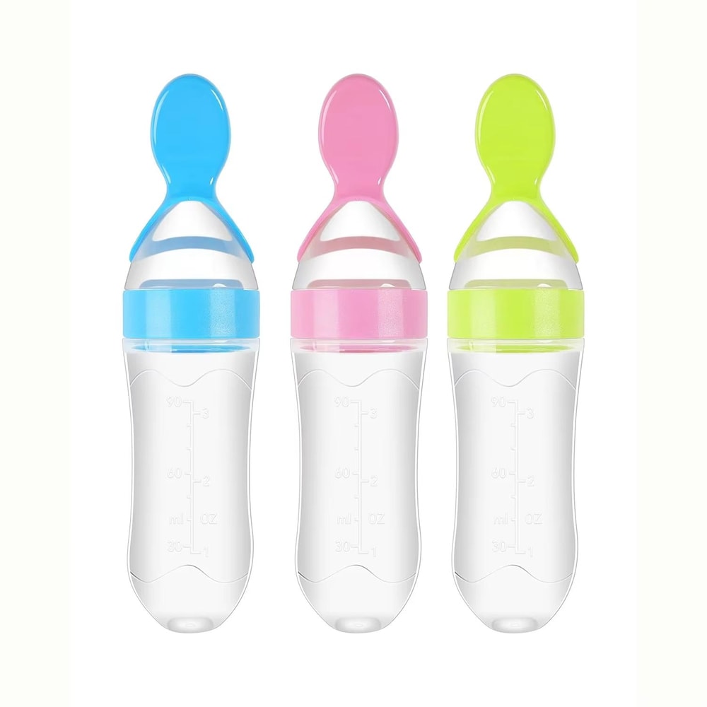 3 Fl Oz Silicone Baby Spoon Squeeze Feeder For Purees And First Foods 9