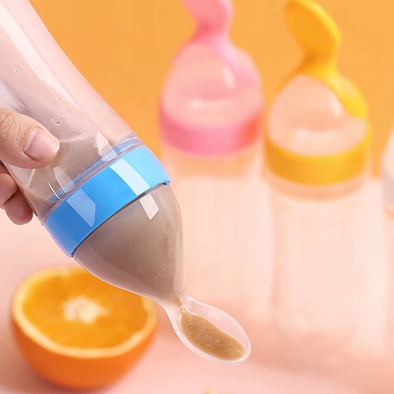 3 Fl Oz Silicone Baby Spoon Squeeze Feeder For Purees And First Foods 2