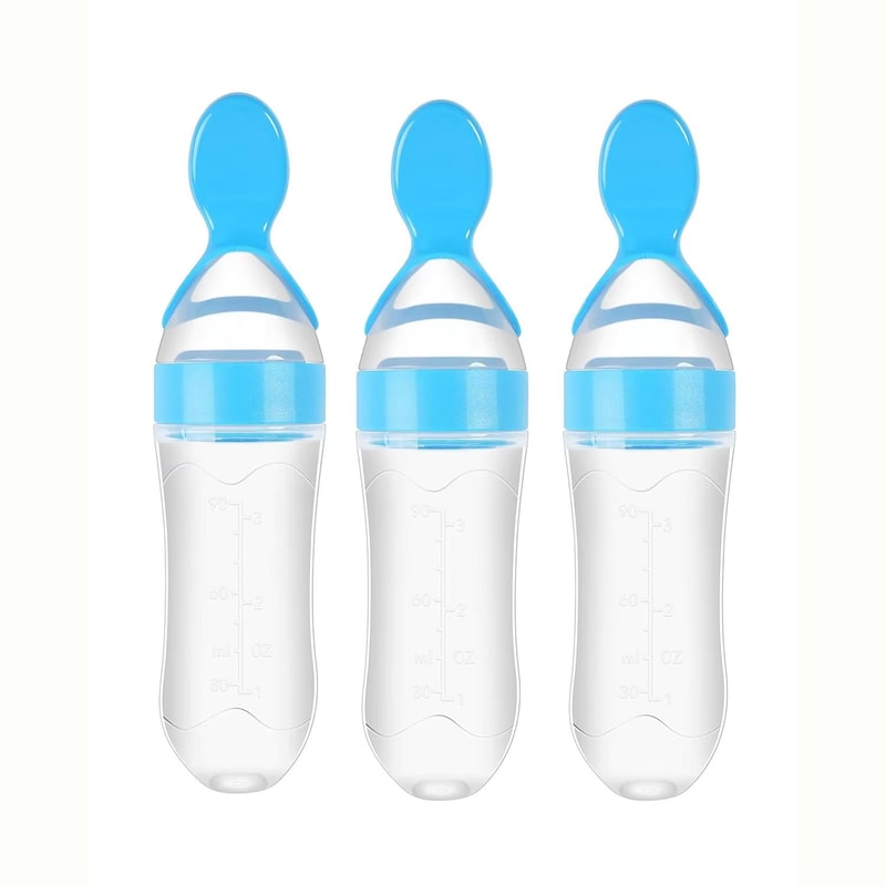 3 Fl Oz Silicone Baby Spoon Squeeze Feeder For Purees And First Foods 14