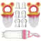 9Piece Baby Feeding Set With Silicone Feeding Bottle Spoon Fruit Feeders And 6 Nipples 1