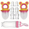 9Piece Baby Feeding Set With Silicone Feeding Bottle Spoon Fruit Feeders And 6 Nipples 1