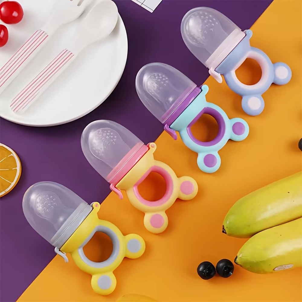 9Piece Baby Feeding Set With Silicone Feeding Bottle Spoon Fruit Feeders And 6 Nipples 4