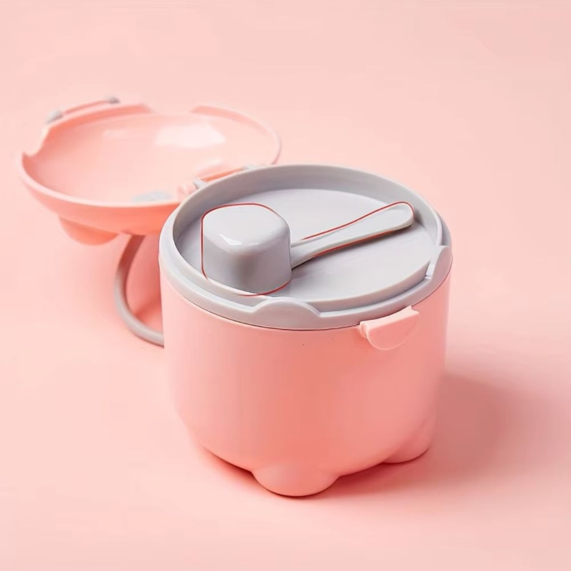 Portable Cartoon Milk Powder Container With Spoon For Baby Feeding 2
