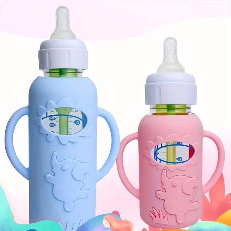 8 Oz240 Ml Silicone Baby Bottle Handle Sleeve For Narrow Neck Bottles 3