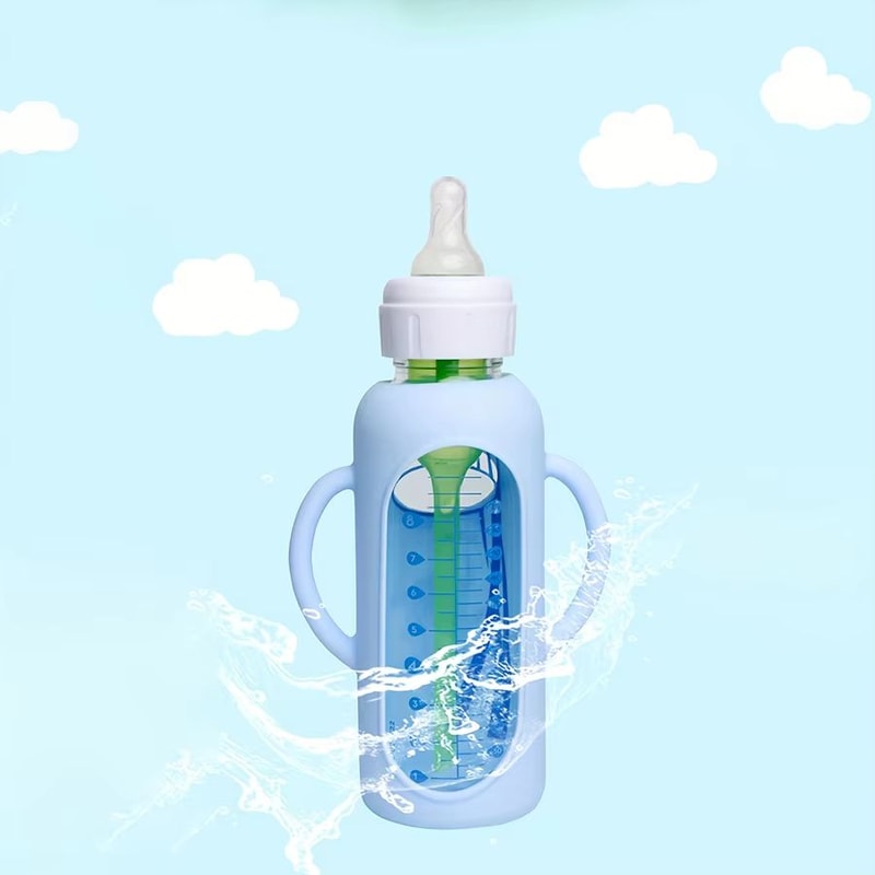 8 Oz240 Ml Silicone Baby Bottle Handle Sleeve For Narrow Neck Bottles 4