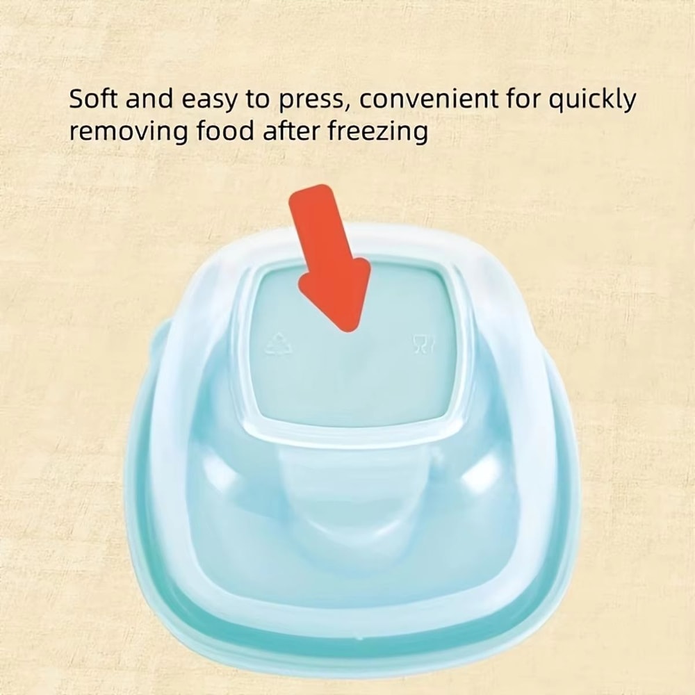 4Piece Reusable Square Food Storage Box Set With Airtight Lids 4